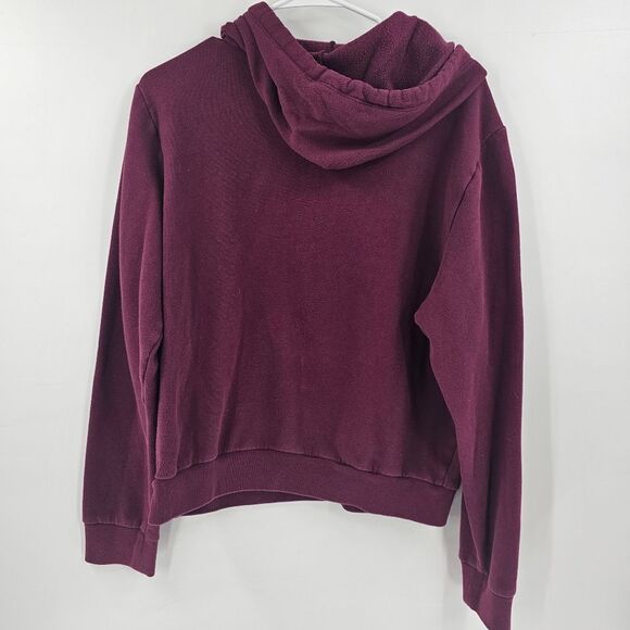 Victoria's Secret PINK large sweatshirt hoodie maroon burgundy - Picture 2 of 4